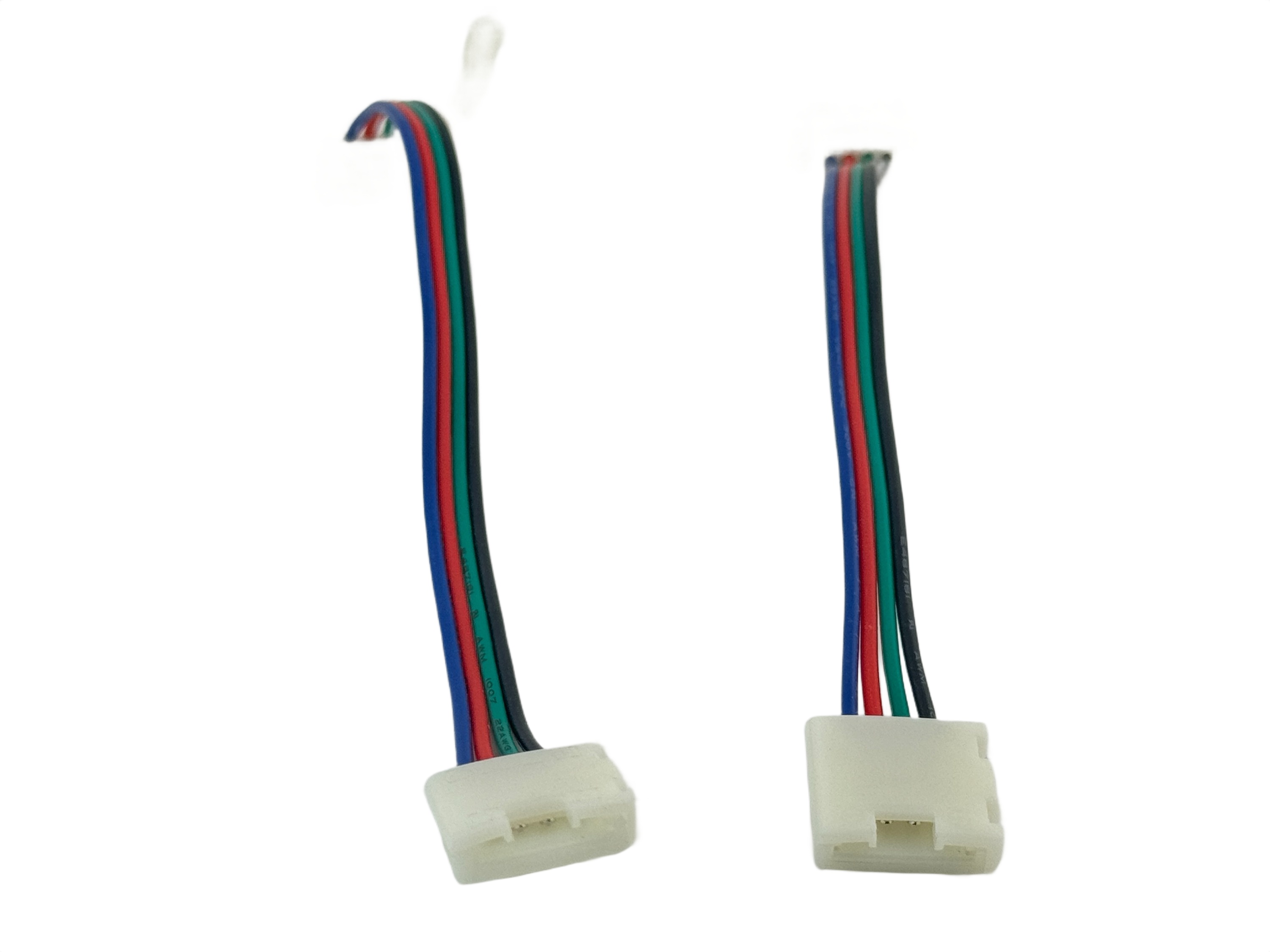 Rebaydo 2pcs 12mm 4 Conductor Interlink-able RGB Connector Harness