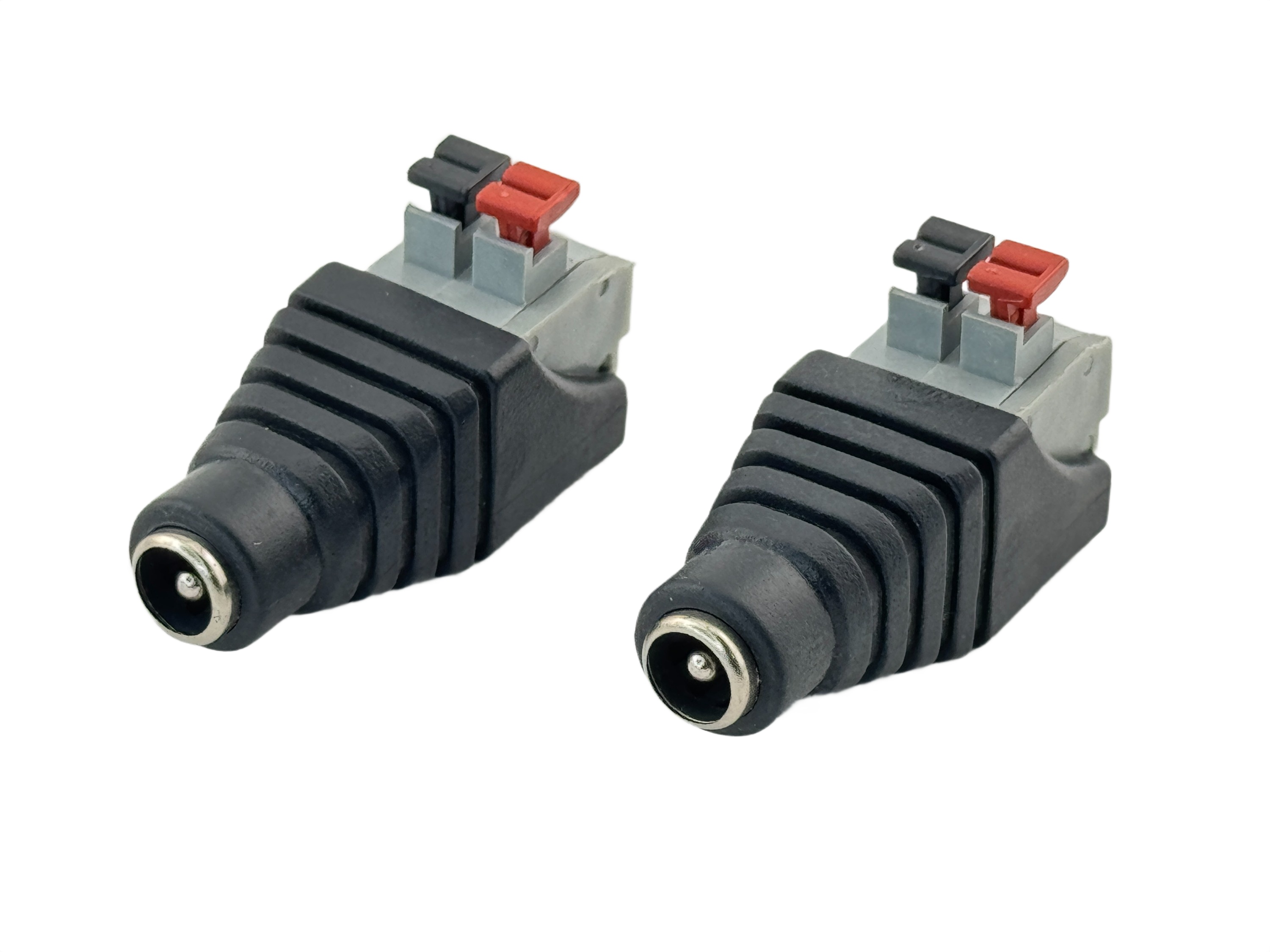 Rebaydo 2pcs 5.5mm x 2.1mm Female Connector Push Button Wire Terminal