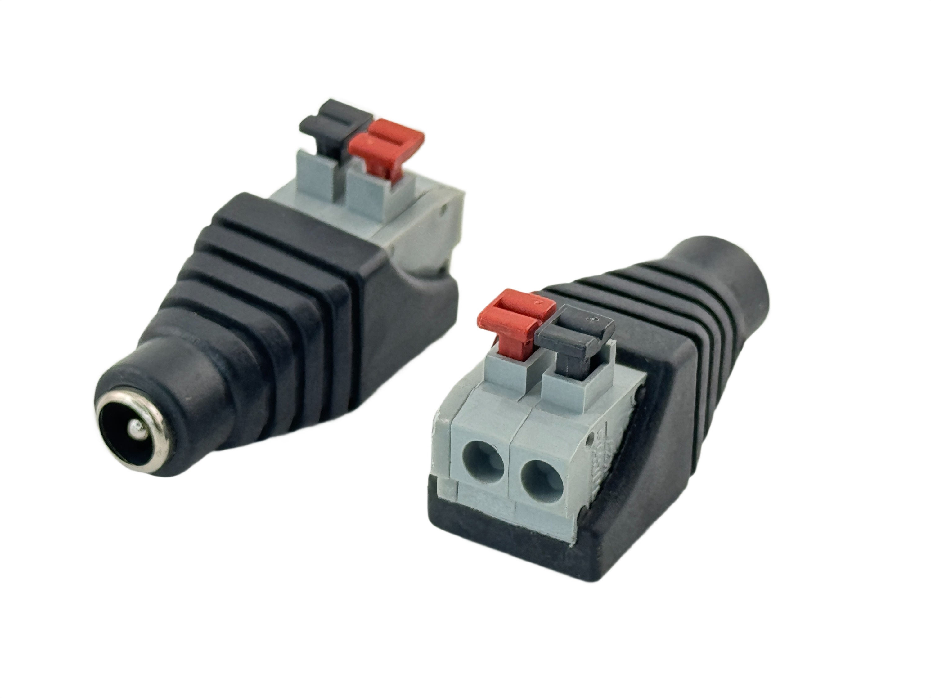 Rebaydo 2pcs 5.5mm x 2.1mm Female Connector Push Button Wire Terminal