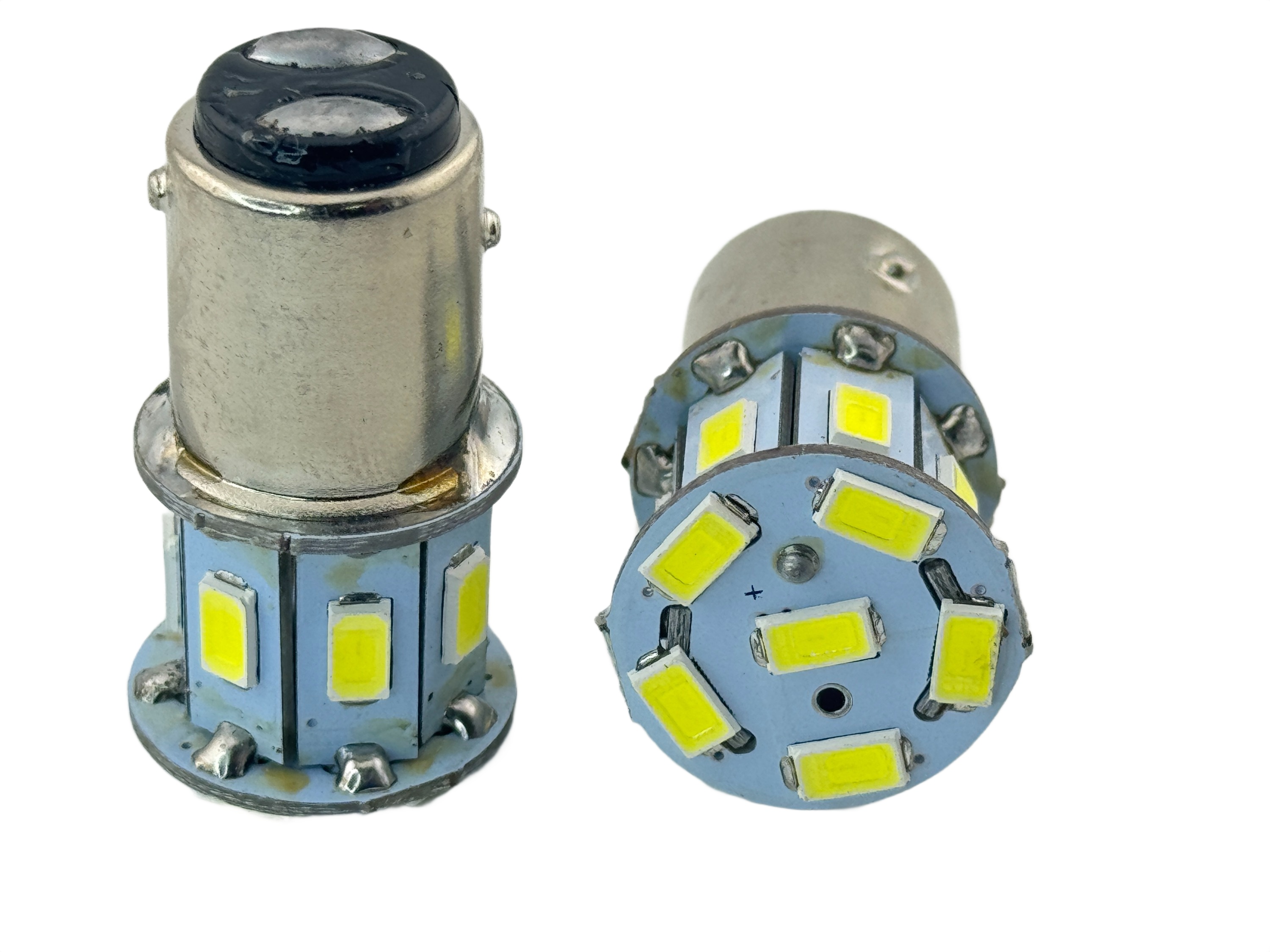 Rebaydo 2pcs BAY15D LED Bulb 6 to 12 Volt DC