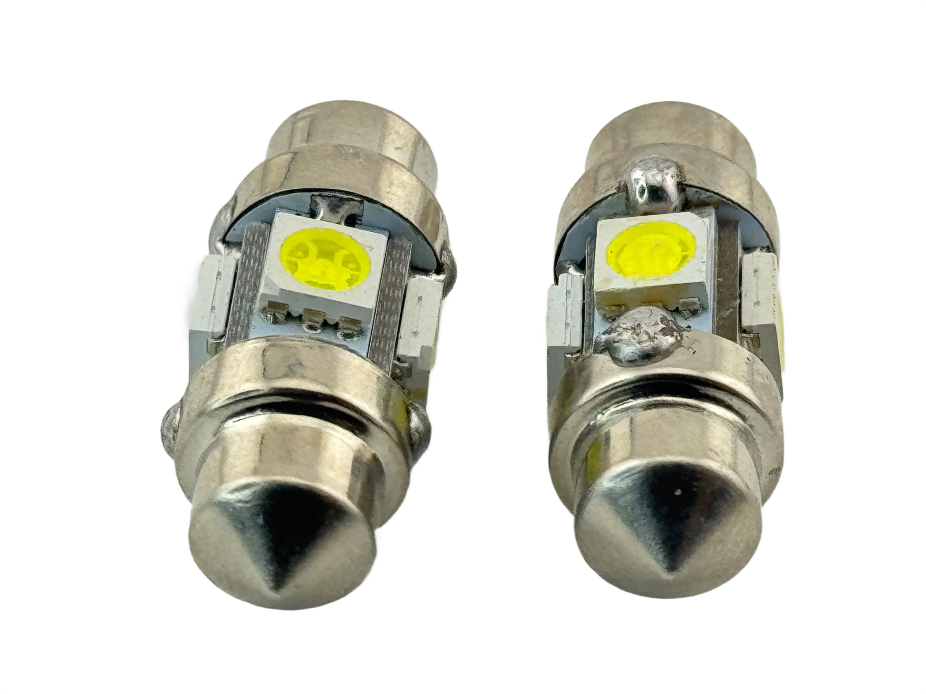 Rebaydo 2pcs LED Festoon 6 VDC 360 Degree 1-1/4" or 31mm 4 5050 SMD