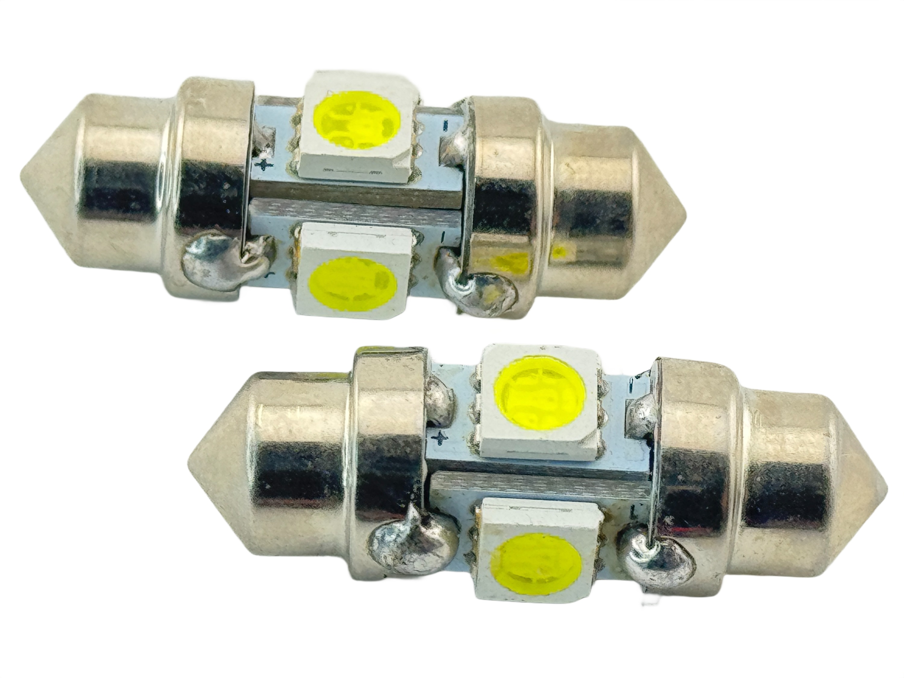Rebaydo 2pcs LED Festoon 6 VDC 360 Degree 1-1/4" or 31mm 4 5050 SMD