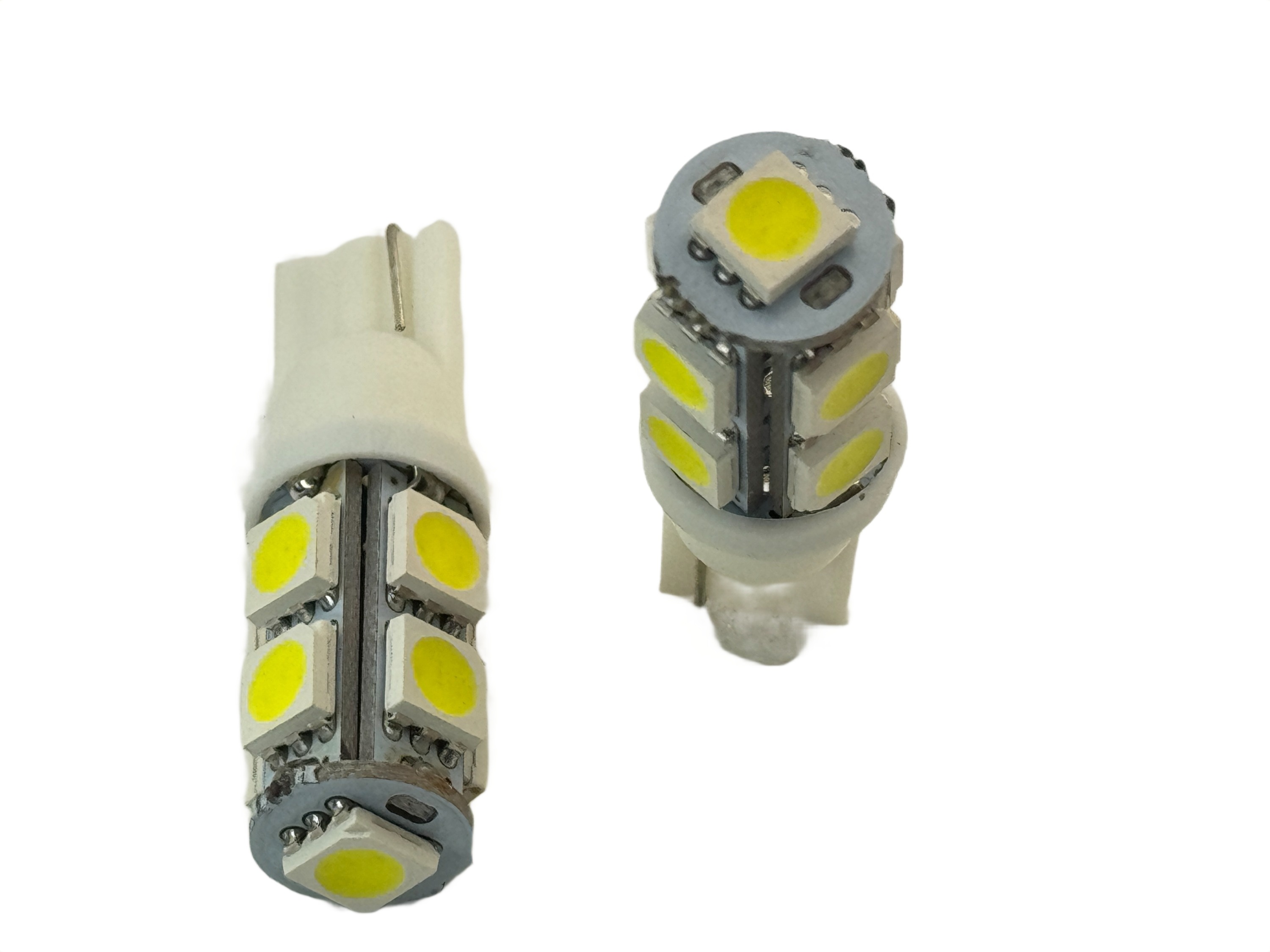 Rebaydo 2pcs 194 LED Bulb T10 Wedge Base 9 SMD 12V DC T3 1/4