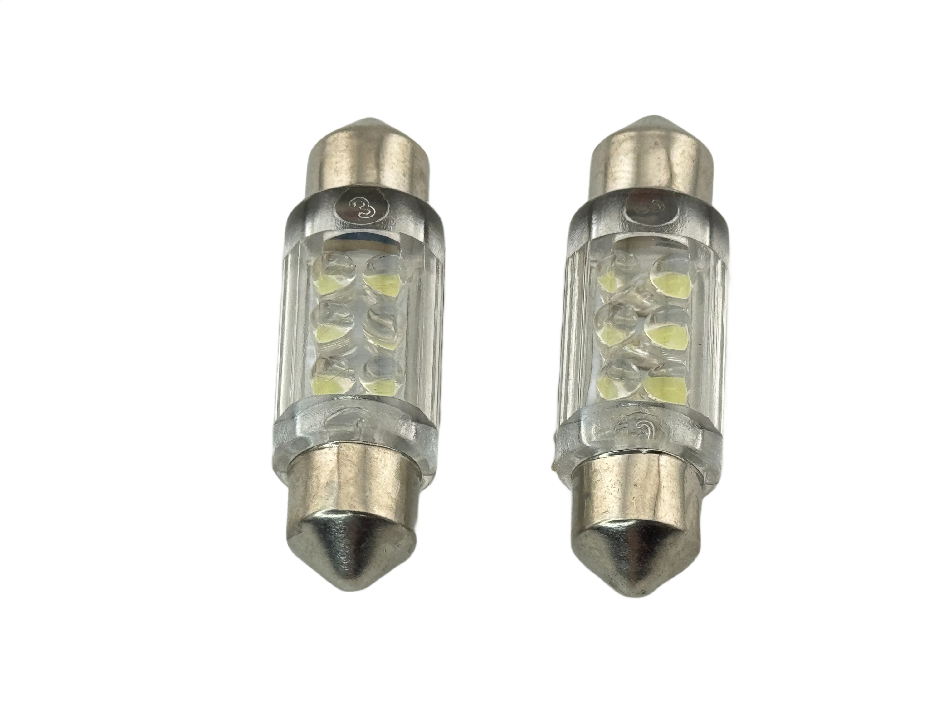 Rebaydo 2pcs Festoon Super Bright 6 LED Light 1-1/2 Inches or 36 mm