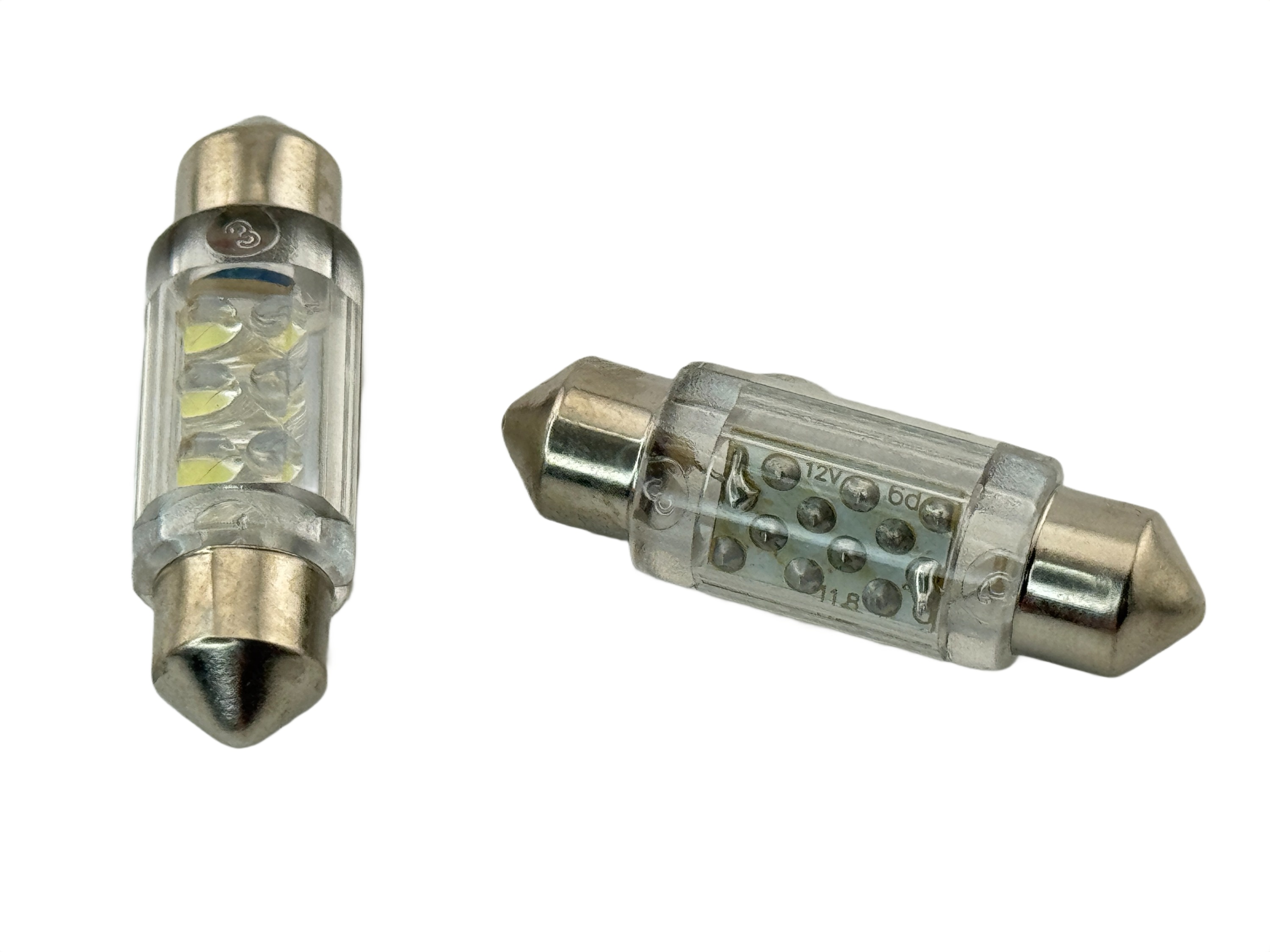 Rebaydo 2pcs Festoon Super Bright 6 LED Light 1-1/2 Inches or 36 mm