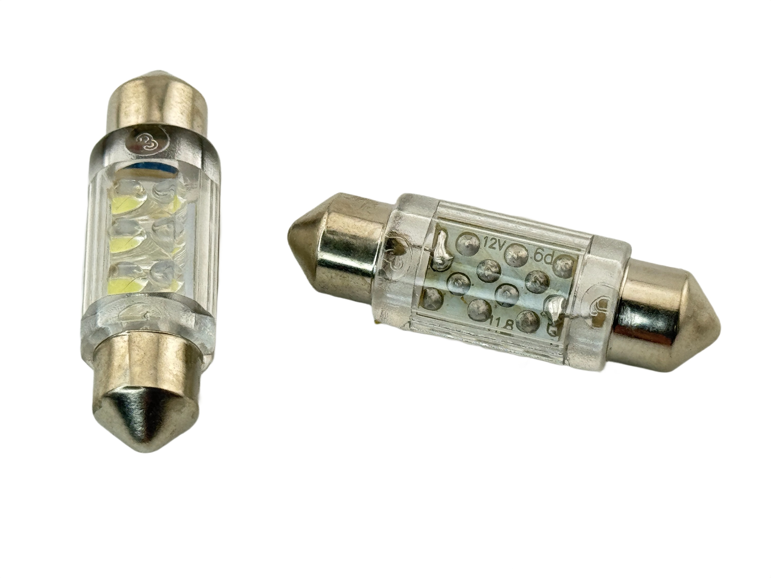 Rebaydo 2pcs Festoon Super Bright 6 LED Light 1-1/2 Inches or 36 mm
