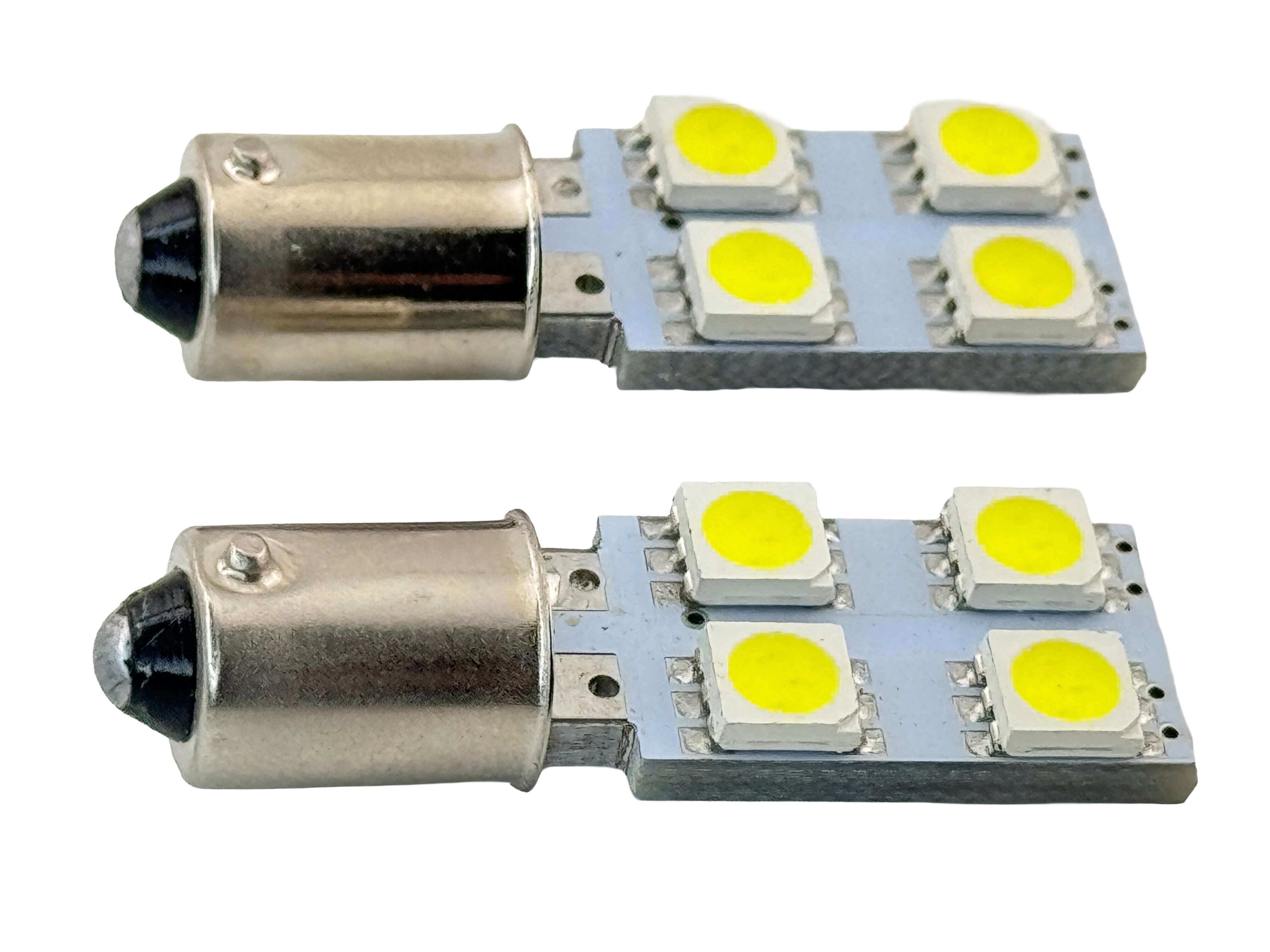 Rebaydo 2pcs 90 Degree BA9S LED Bulb 12VDC Dimmable