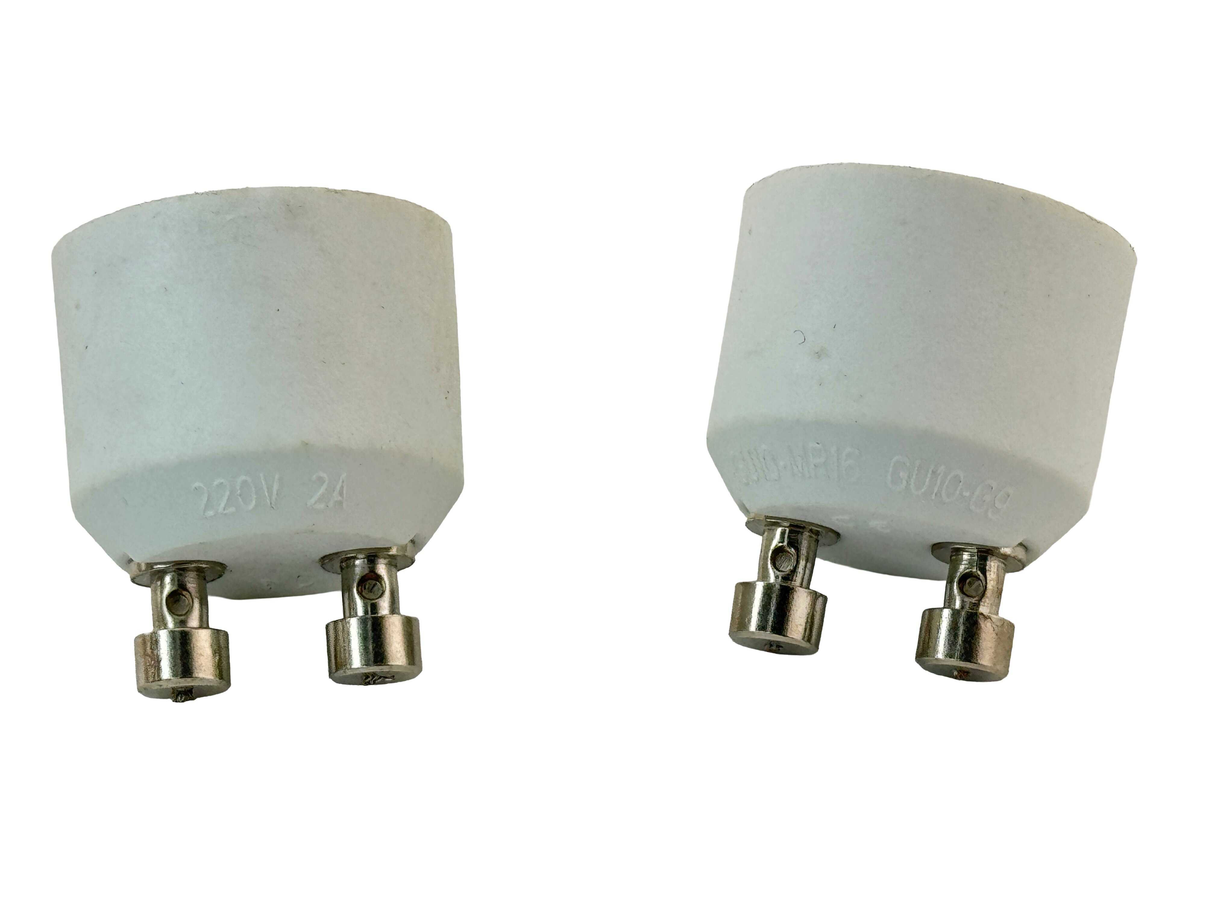Rebaydo 2pcs GU10 Male to MR16 Female Socket Adapter