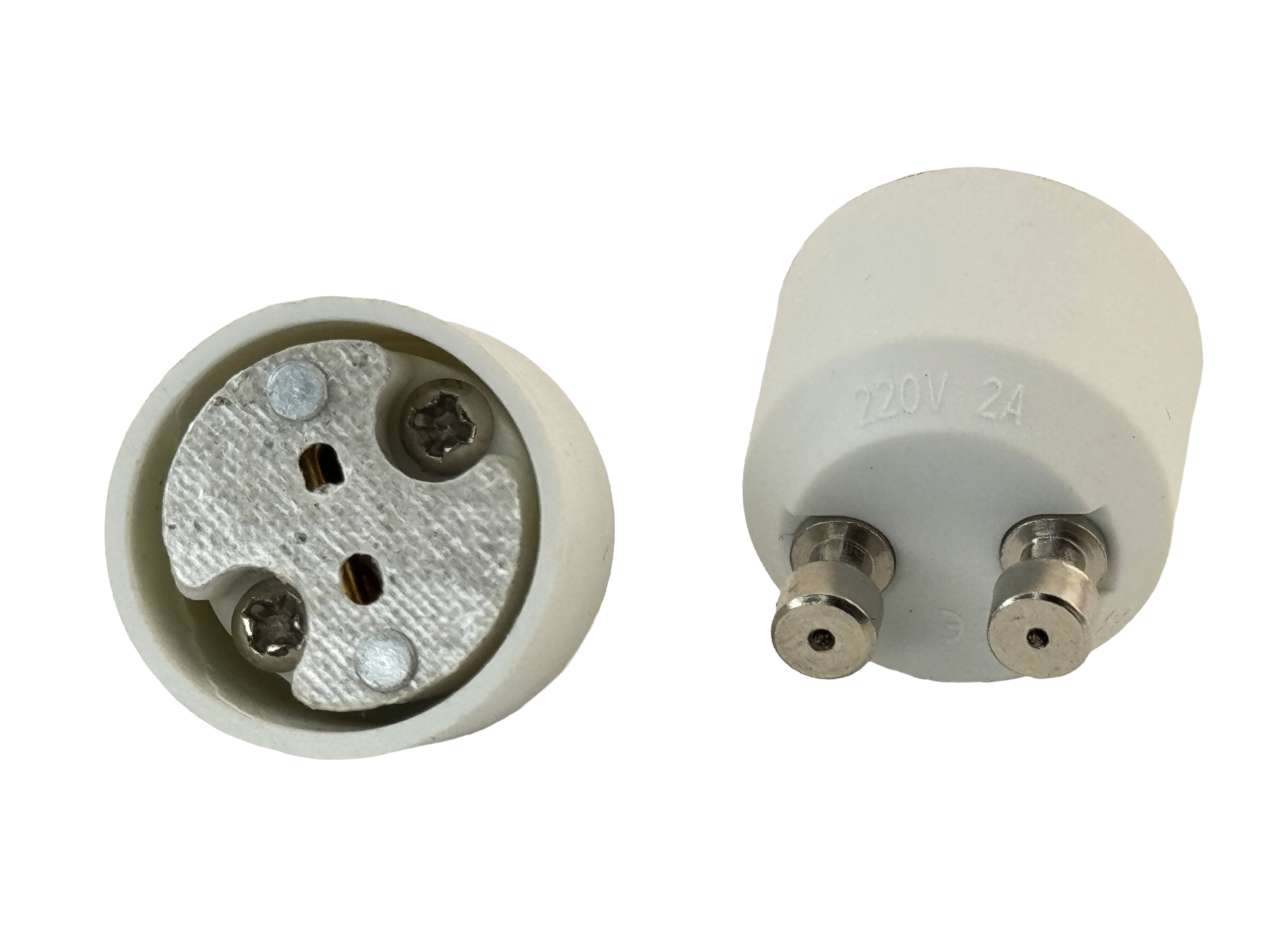 Rebaydo 2pcs GU10 Male to MR16 Female Socket Adapter