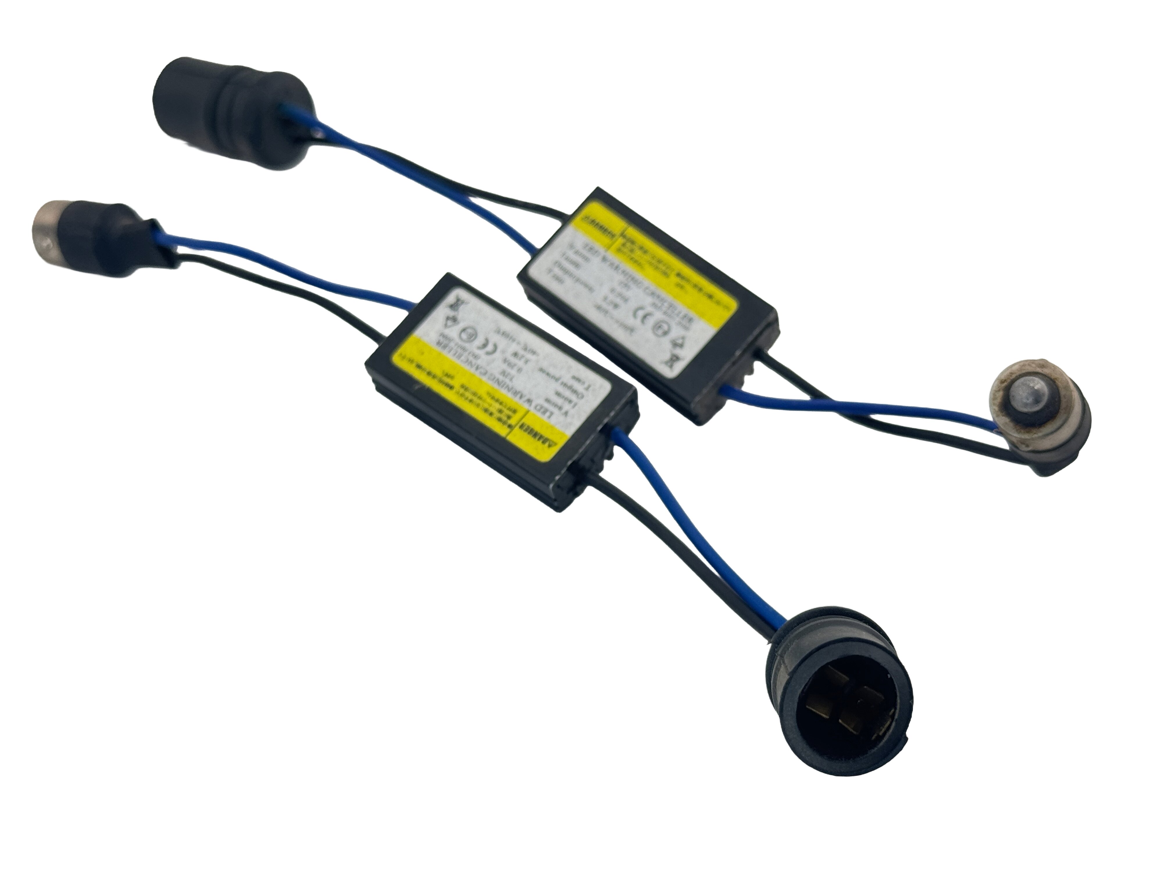 Rebaydo 2pcs LED CanBus Decoder BA9S Male to T10 Wedge Female 12 VDC