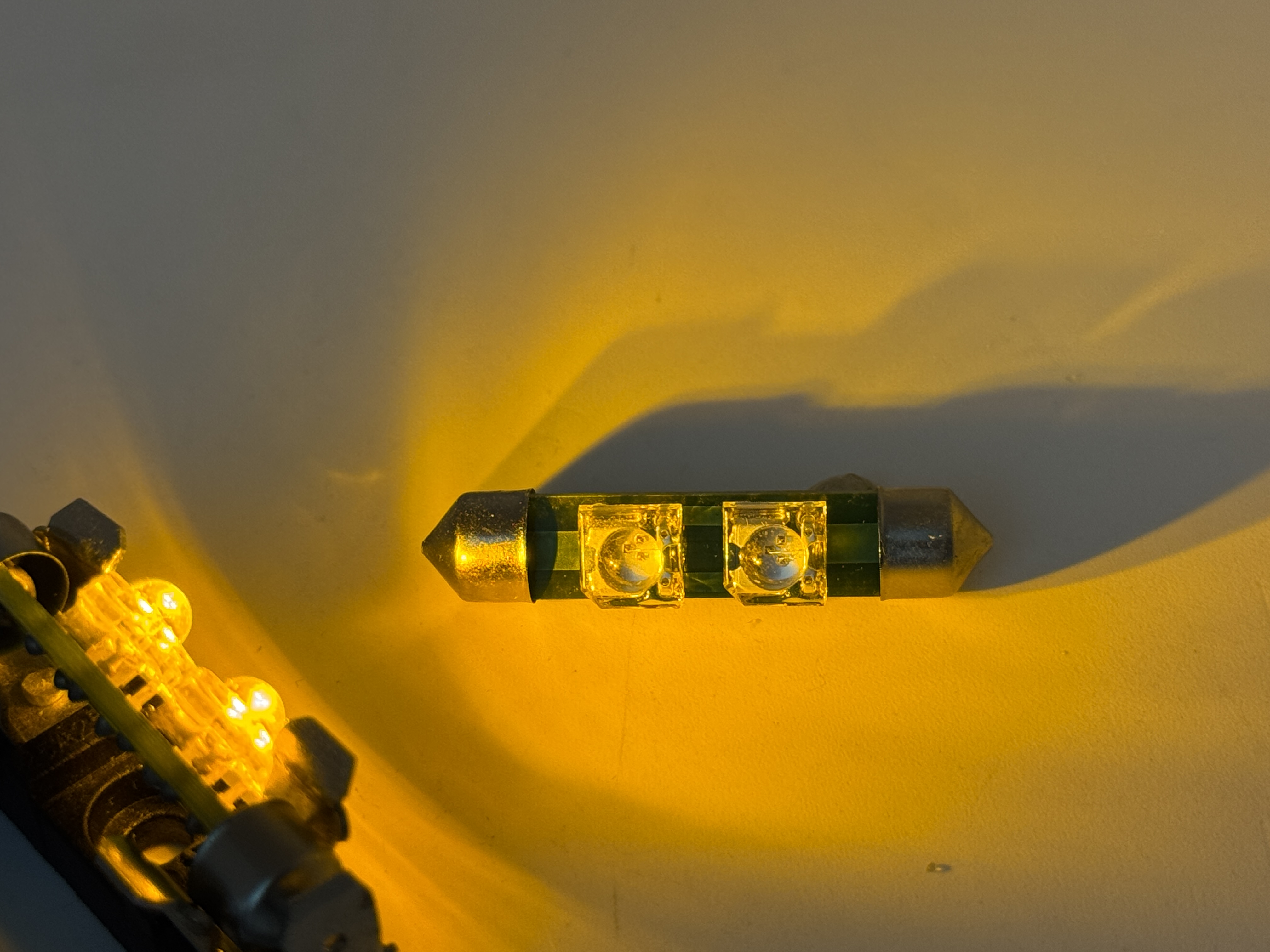 Festoon Super Flux 2 LED Light 1 3/4" 42mm 12 VDC Dim-able product 56329