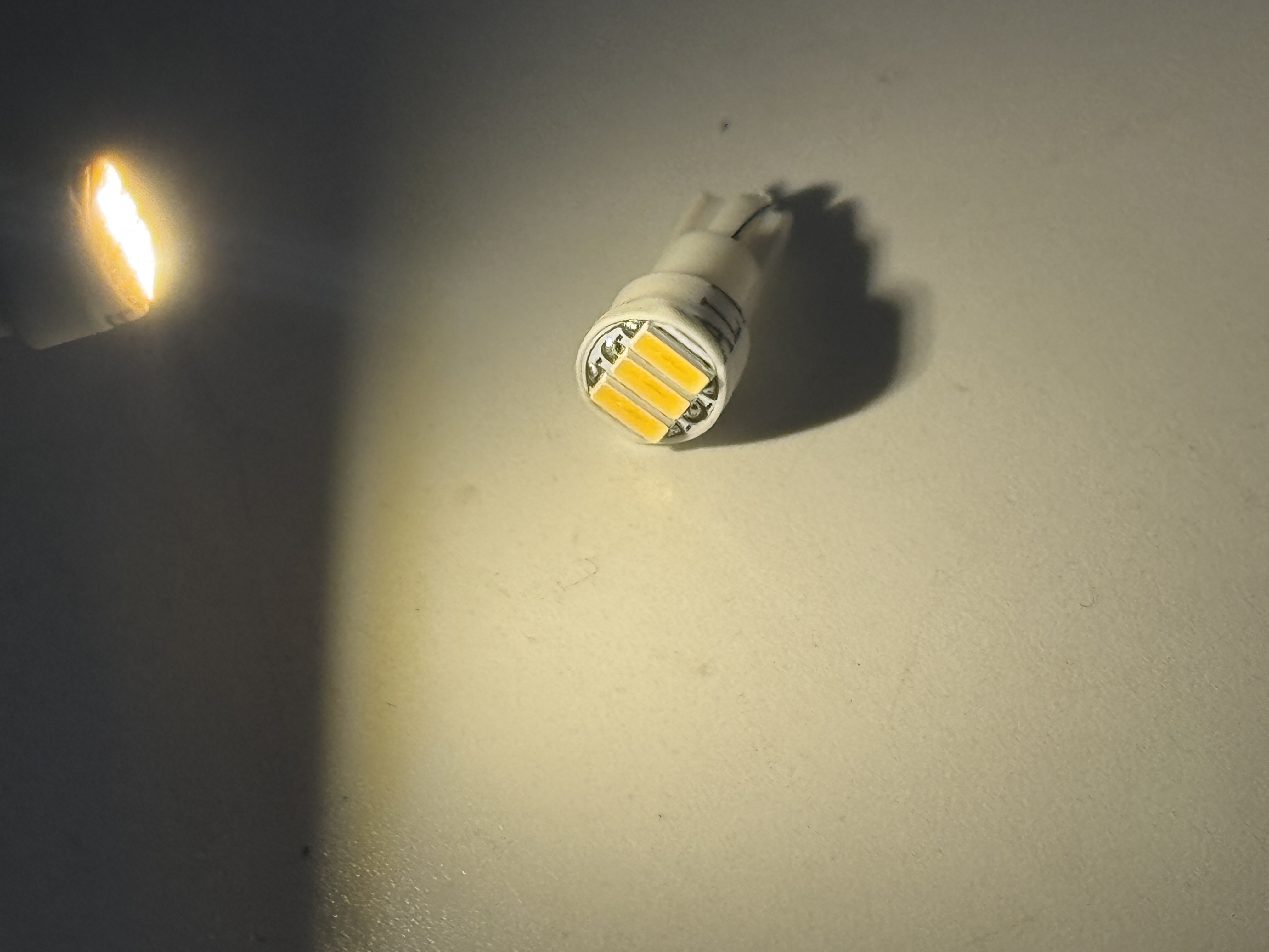 Rebaydo 2pcs Miniature Wedge T5 3 4014 SMD LED Bulb T1-3/4 12 VDC
