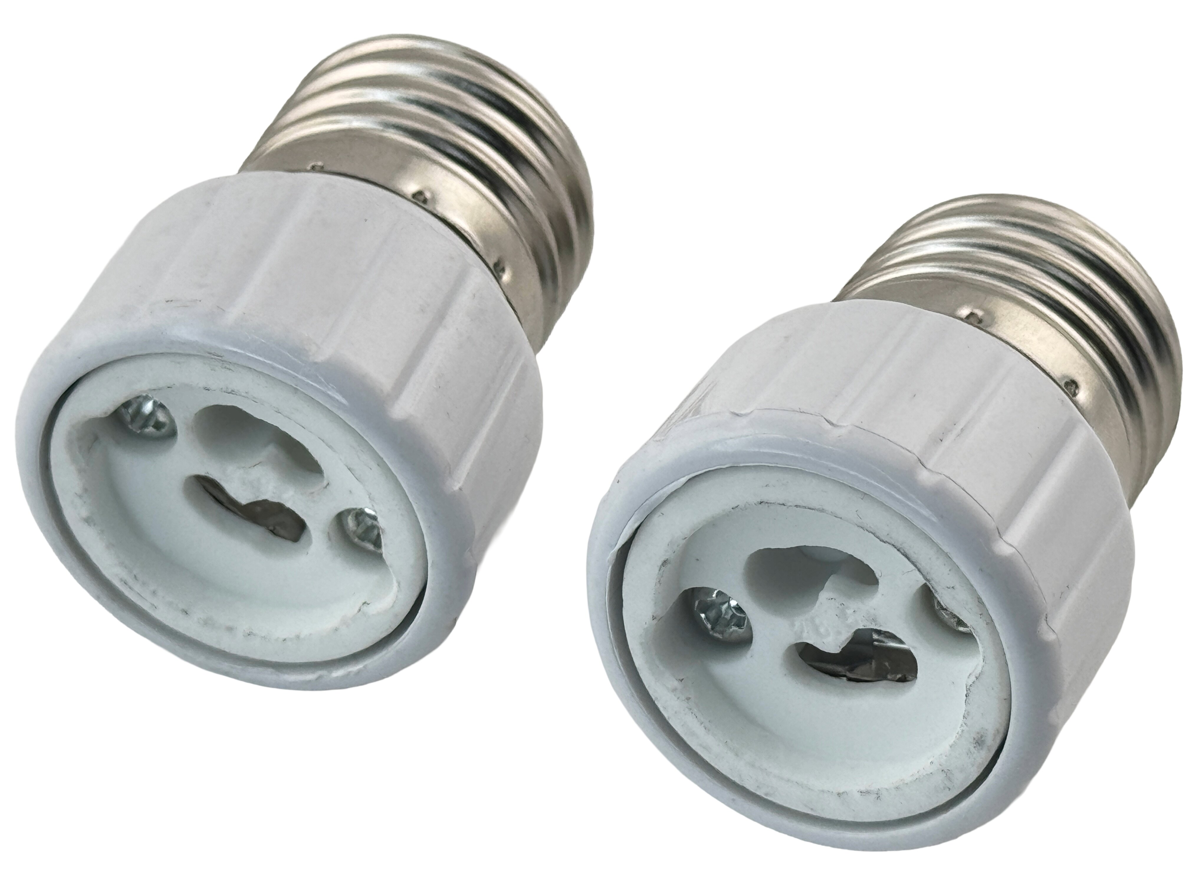 Rebaydo 2pcs E26/E27 Male To GU8.5 Female Socket Converter