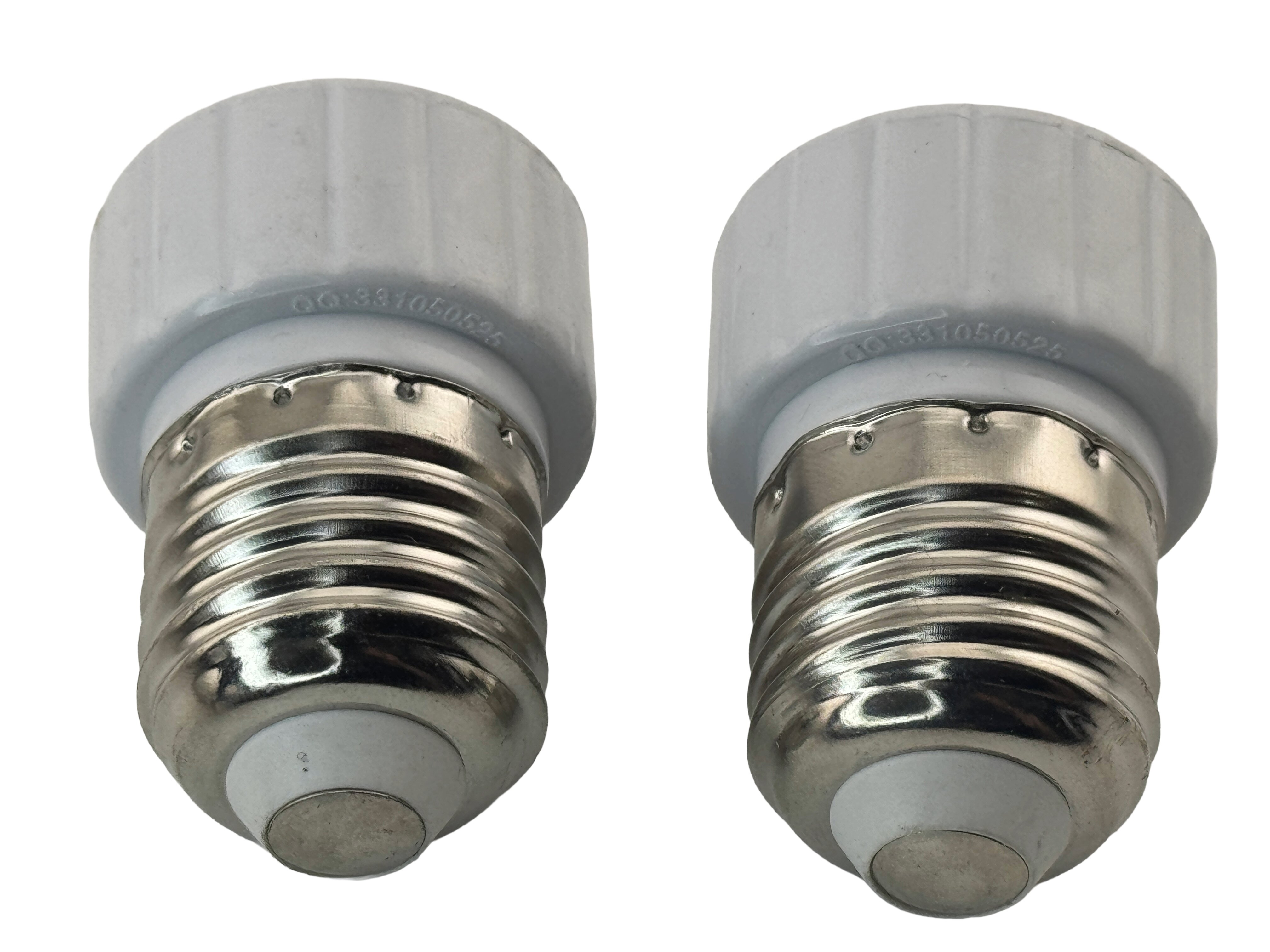 Rebaydo 2pcs E26/E27 Male To GU8.5 Female Socket Converter