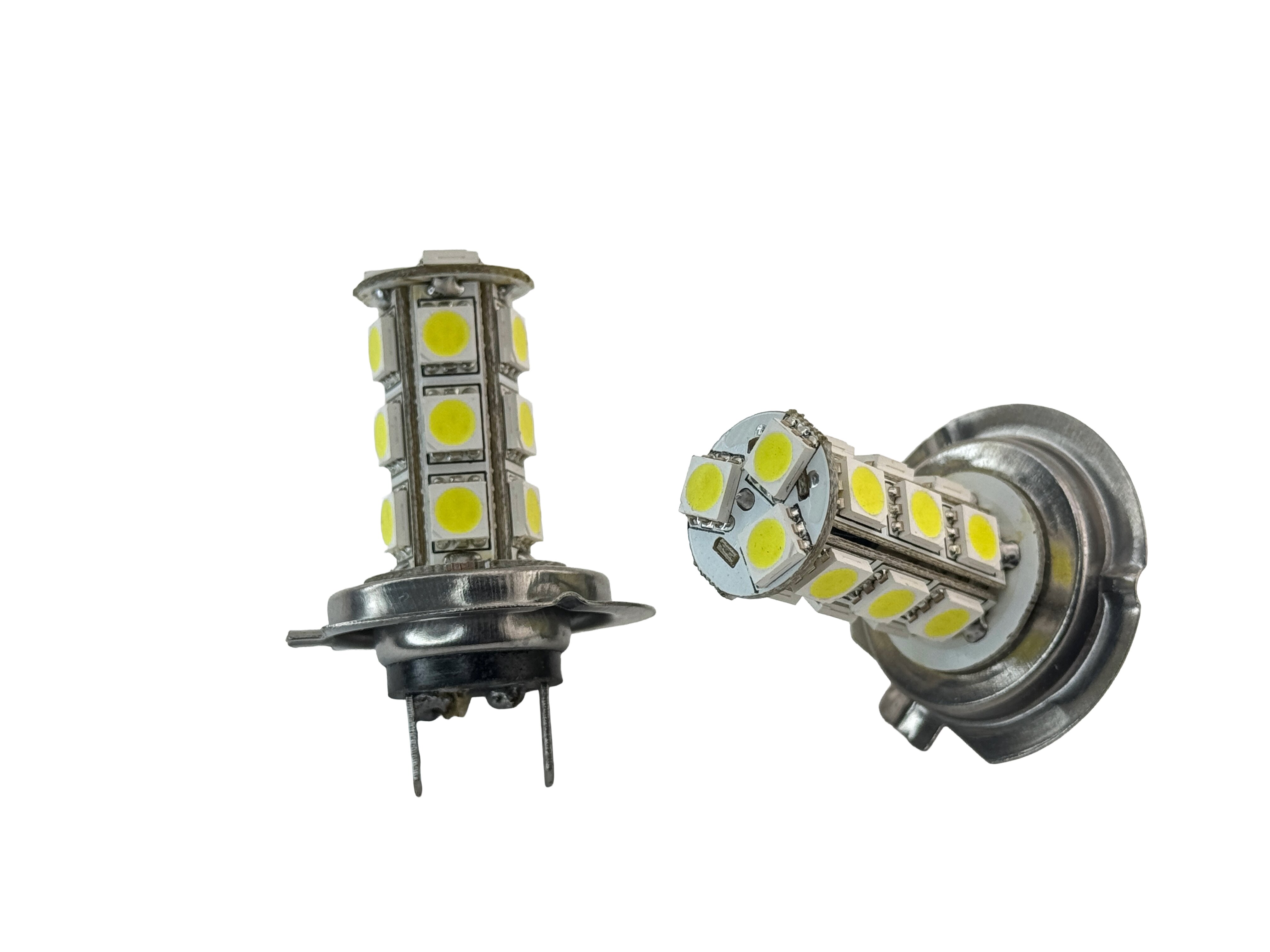 Rebaydo 2pcs H7 18 5050 SMD (3 Chip) LED Fog Light 12V AC/DC