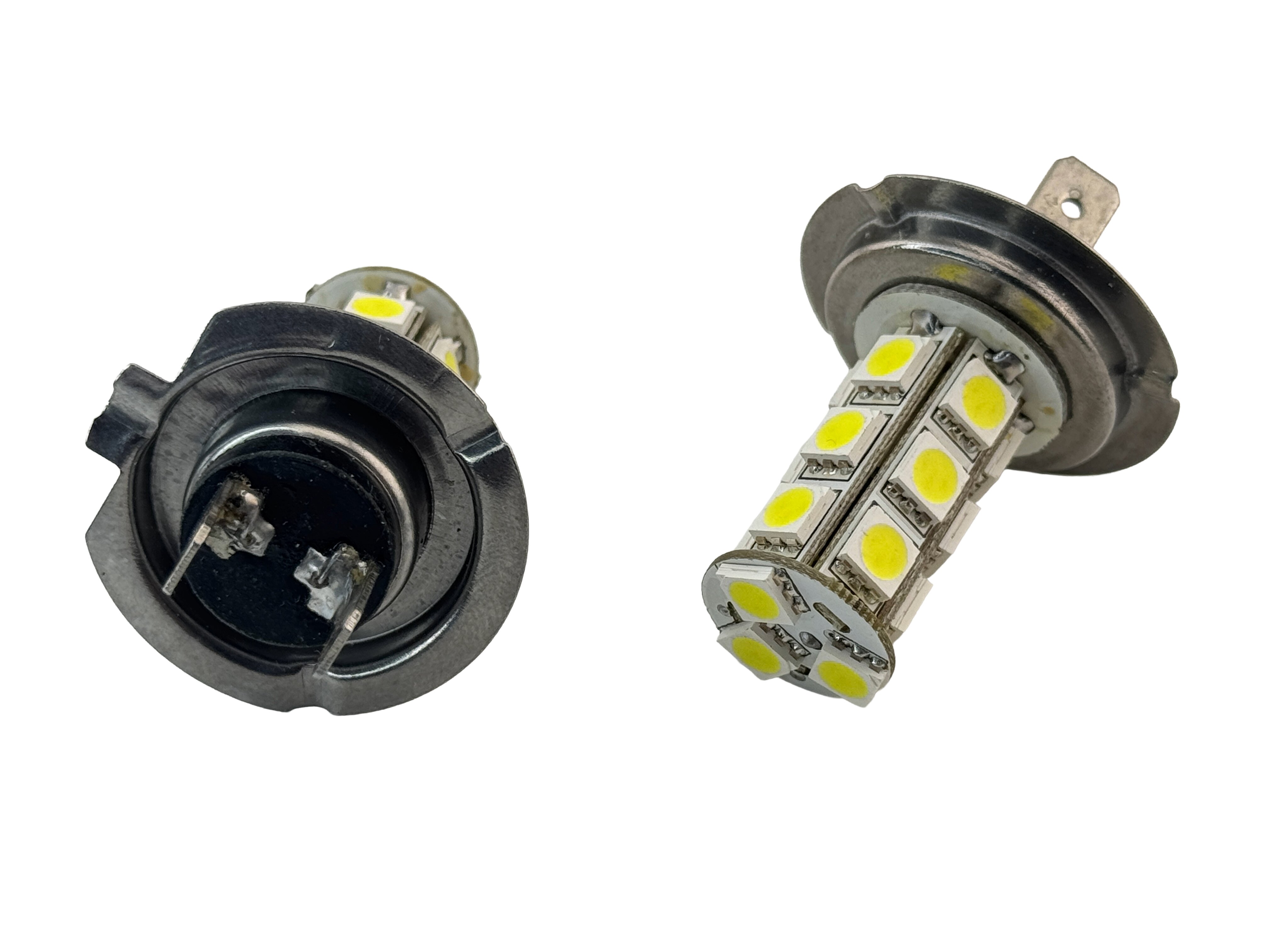 Rebaydo 2pcs H7 18 5050 SMD (3 Chip) LED Fog Light 12V AC/DC