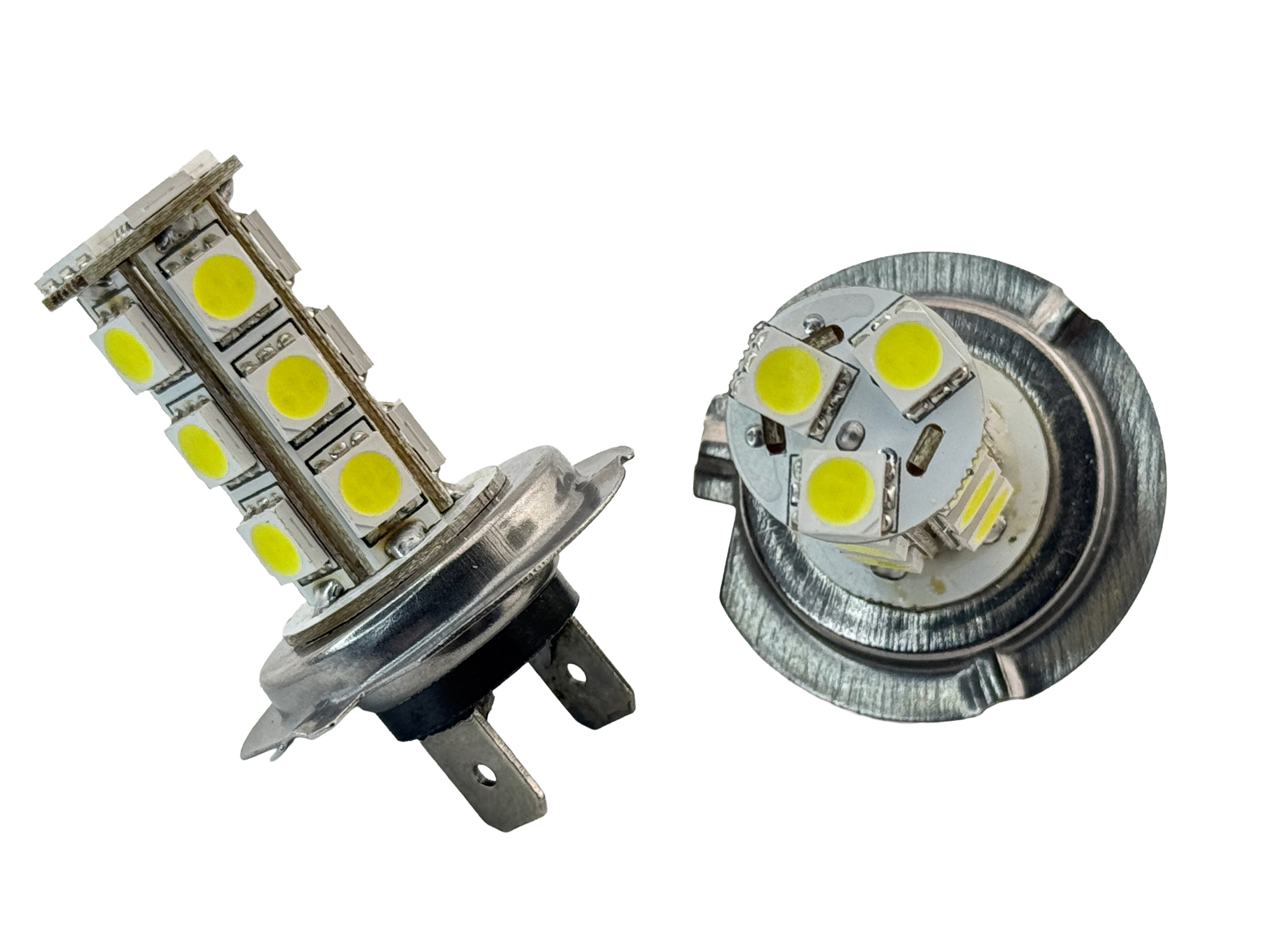 Rebaydo 2pcs H7 18 5050 SMD (3 Chip) LED Fog Light 12V AC/DC