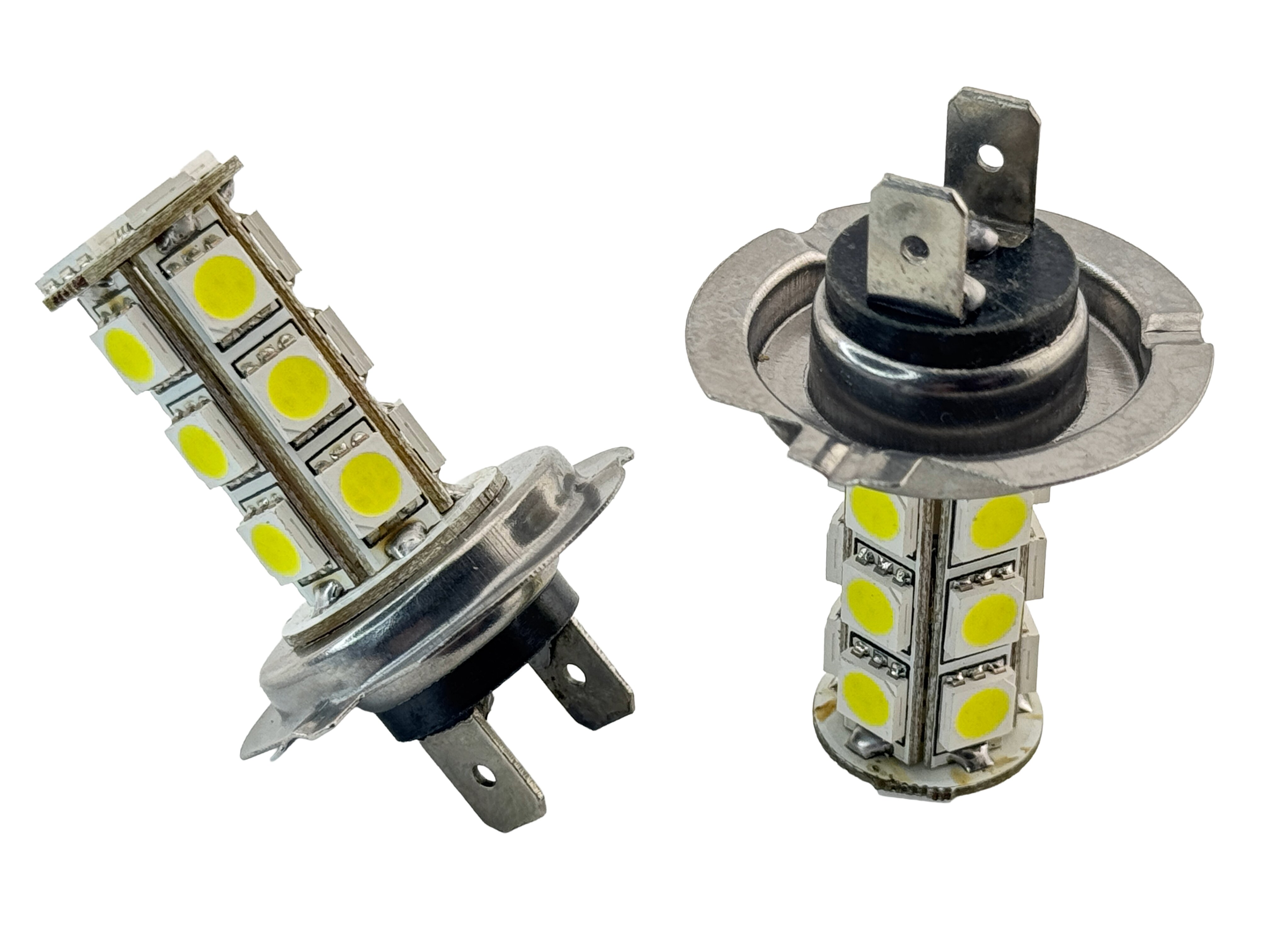 Rebaydo 2pcs H7 18 5050 SMD (3 Chip) LED Fog Light 12V AC/DC