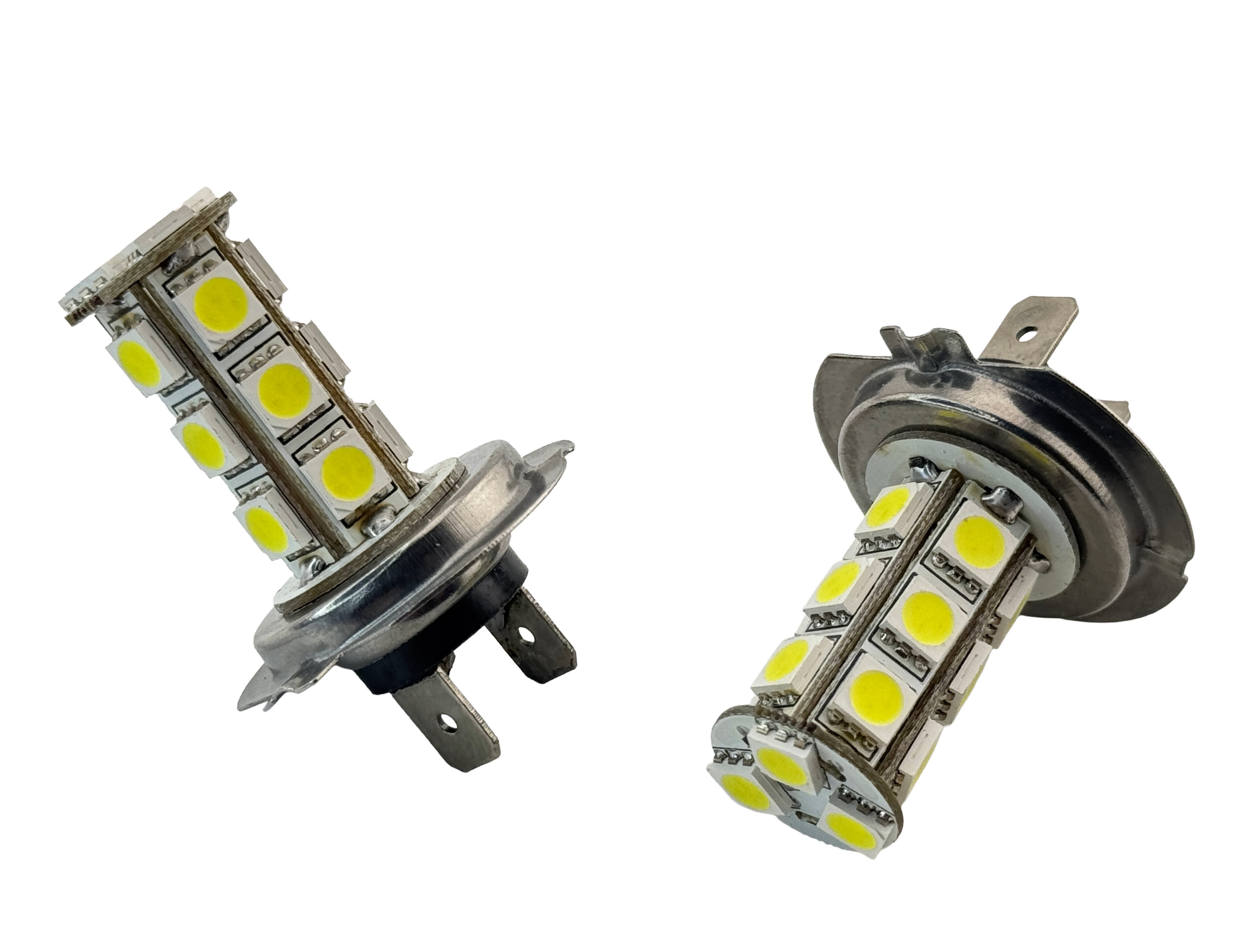 Rebaydo 2pcs H7 18 5050 SMD (3 Chip) LED Fog Light 12V AC/DC