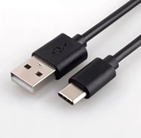 USB 2 .0 Black 1M Type A male Type C male 3A  480Mbps PVC Jacket