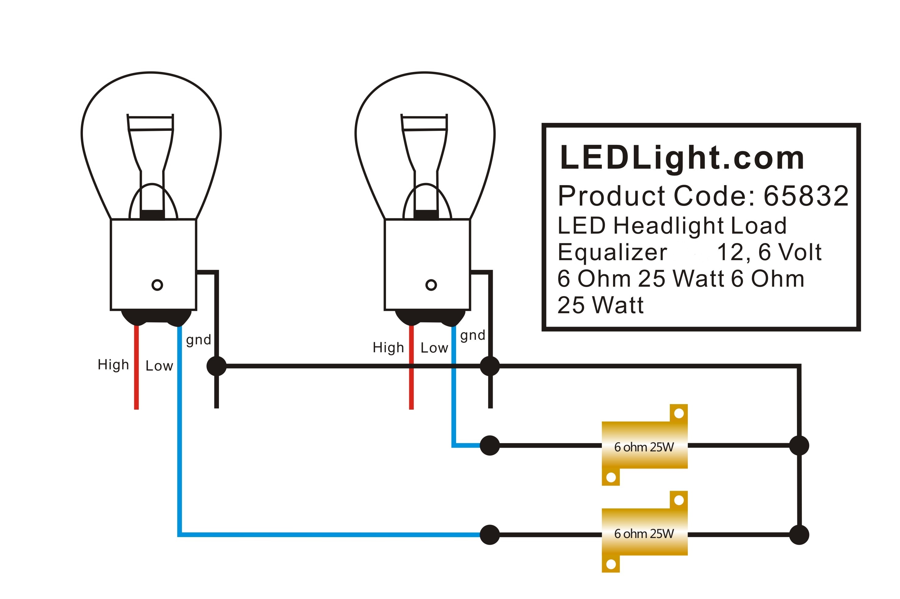 LED Headlight Load Equalizer 6 Volt product 65832